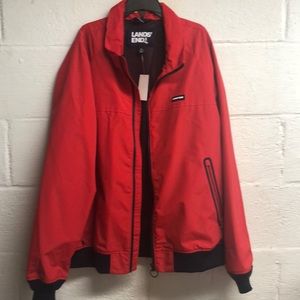 Lands end light weight squall jacket red